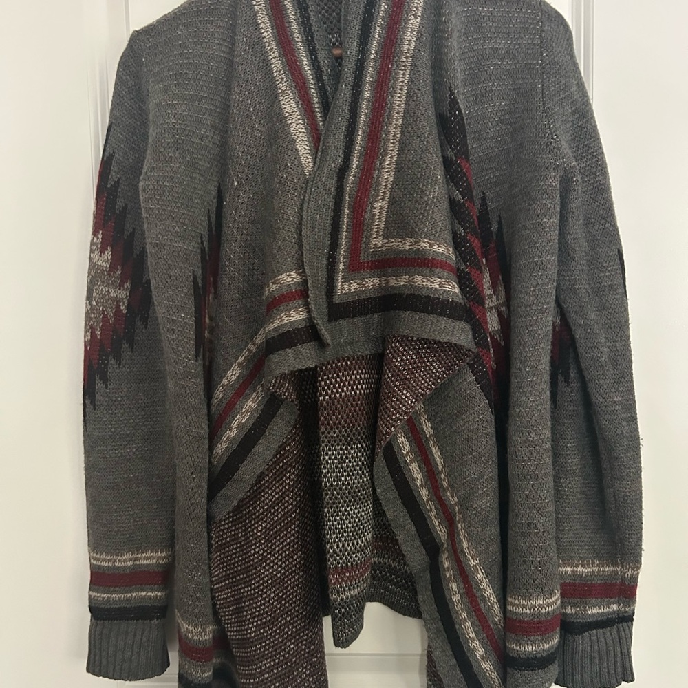 Women's Gray Patterned Sweater